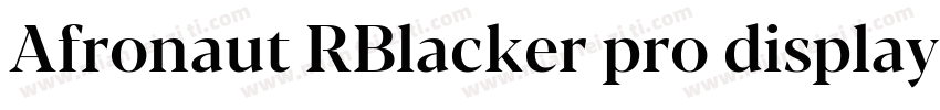 Afronaut RBlacker pro display conde字体转换